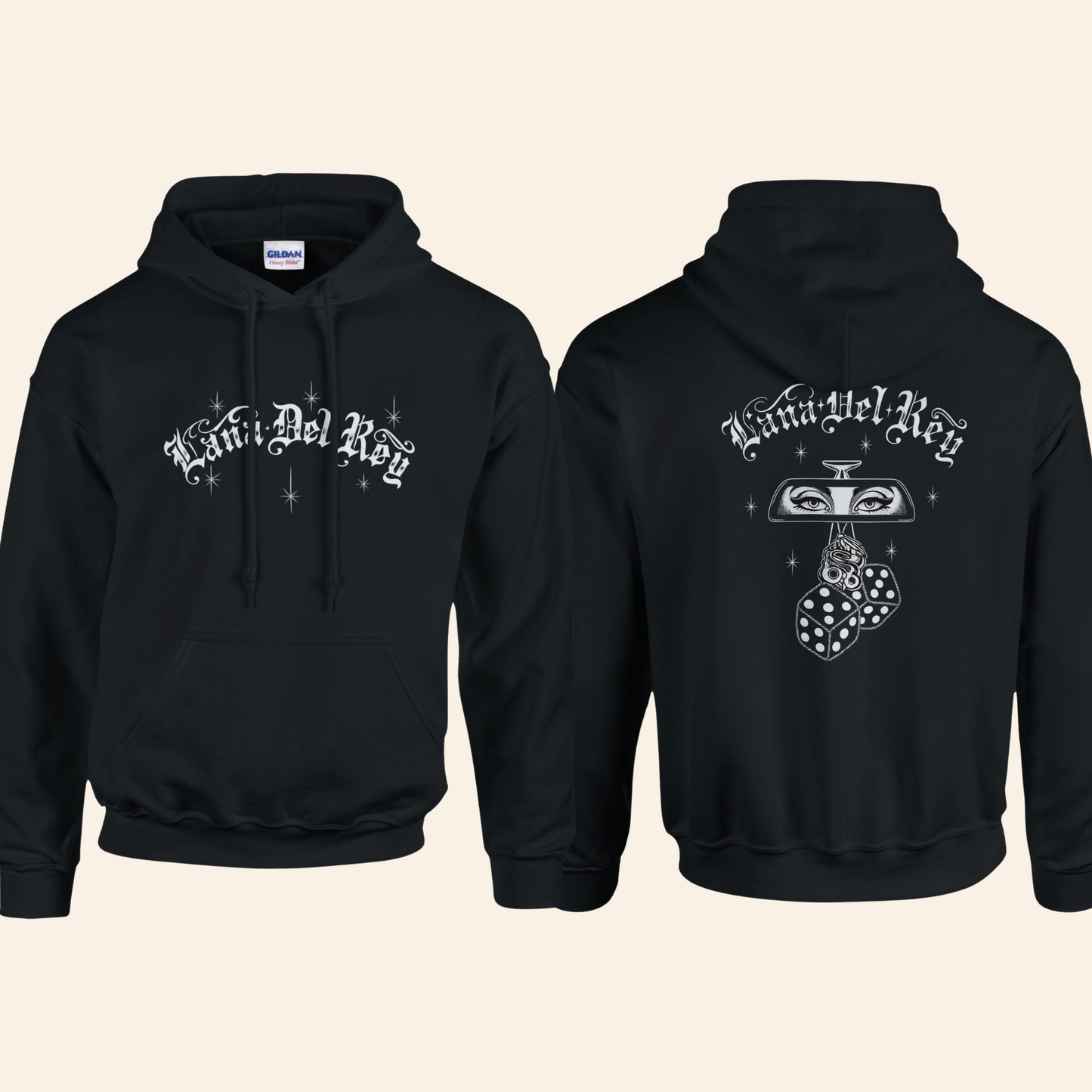 Lana Del Rey Hoodie – Rearview Dice & Eyes Graphic